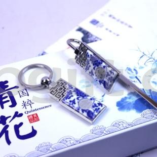 武汉黄鹤楼纪念品 黄鹤楼青花瓷礼品