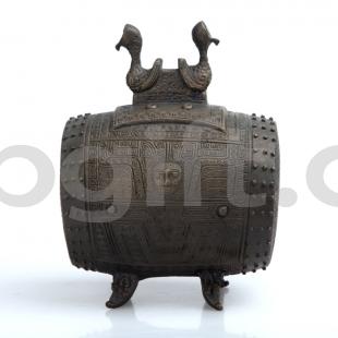 湖北工艺品 高端礼品 商代饕餮纹铜鼓青铜工艺品