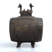 湖北工艺品 高端礼品 商代饕餮纹铜鼓青铜工艺品
