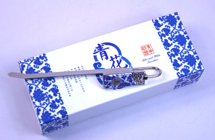 黄鹤楼旅游纪念品 武汉黄鹤楼青花瓷书签