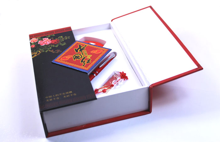 武汉大学纪念品 中国红 无线鼠标 实用礼品套装