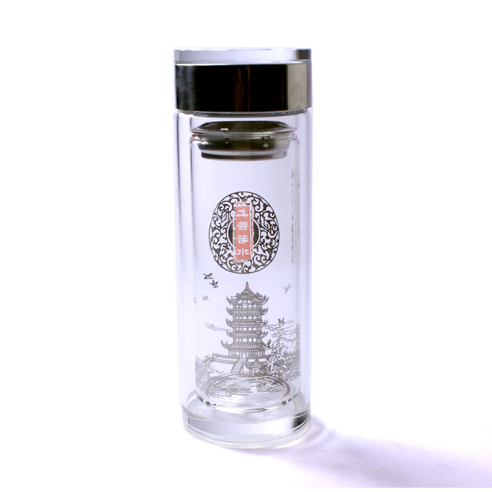 武汉礼物 黄鹤楼纪念品 高档水晶杯