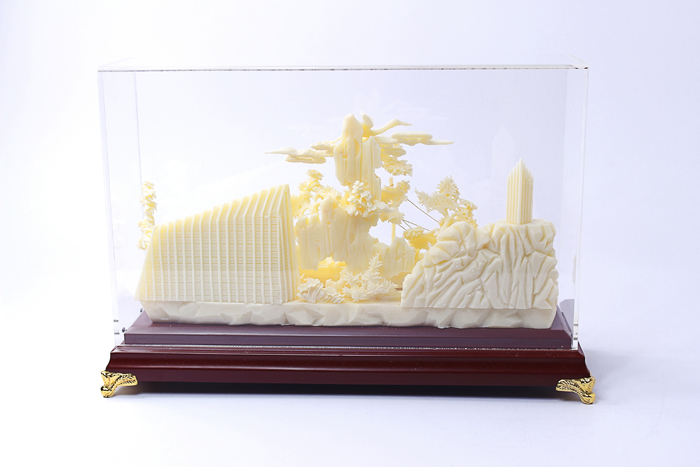 湖北纪念品中山舰骨雕工艺品