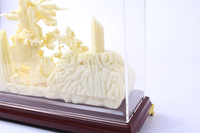 湖北纪念品中山舰骨雕工艺品