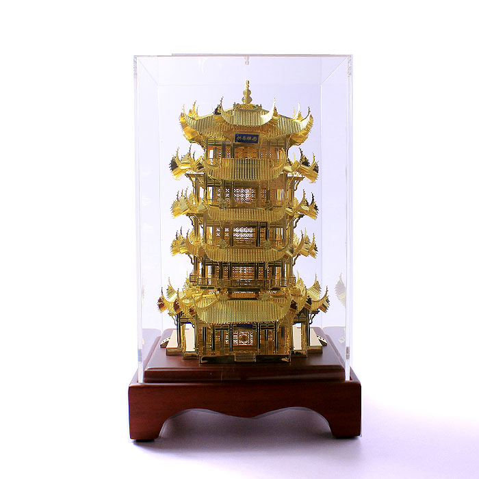 武汉特色礼物 手工艺礼品 金箔黄鹤楼纪念品