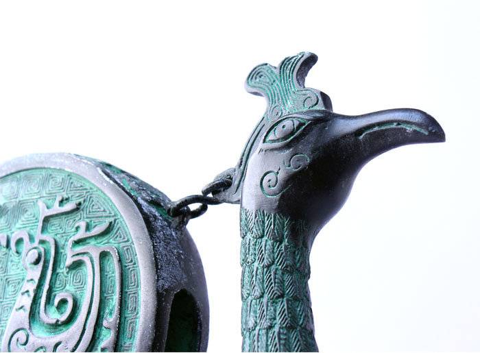荆楚文化礼品 送贵宾的地方特色礼品 青铜虎座鸟架鼓